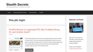 fine ptc login | | Stealth Secrets