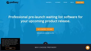 Prefinery: Pre-launch Waiting List Software