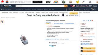 Amazon.com: Microsoft Fingerprint Reader: Electronics