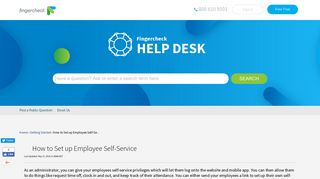 Fingercheck | How to Set up Employee Self-Service