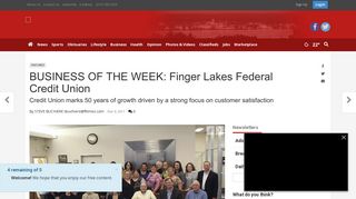 BUSINESS OF THE WEEK: Finger Lakes Federal Credit Union ...