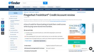 Fingerhut FreshStart Credit Account review | finder.com