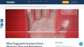 Why Fingerprint Scanners Don't Work for Time and Attendance | Tanda
