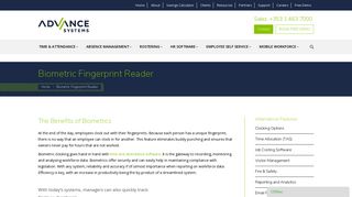 Biometric Fingerprint Reader | Advance Systems