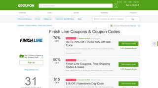 25% off Finish Line Coupons, Promo Codes & Deals 2019 - Groupon
