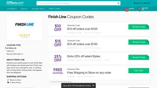 $15 off Finish Line Coupon Codes & Coupons 2019 - Offers.com