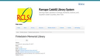 Finkelstein Memorial Library | Ramapo Catskill Library System