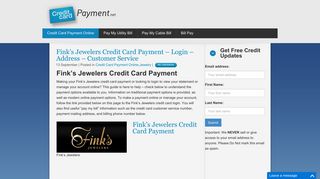 Fink's Jewelers Credit Card Payment - Login - Address - Customer ...