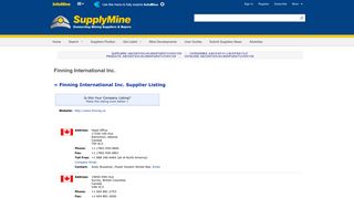 Finning International Inc. Contact Information | SupplyMine