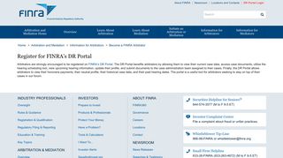Register for FINRA's DR Portal | FINRA.org
