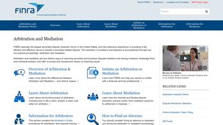 Arbitration and Mediation | FINRA.org