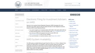 SEC.gov | Electronic Filing for Investment Advisers on IARD