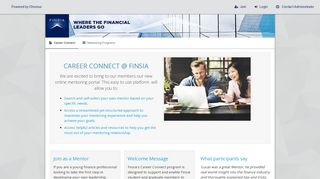 Finsia Career Connect | Program Overview pages - Mentoring at Finsia