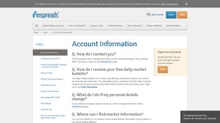Account Information | Finspreads