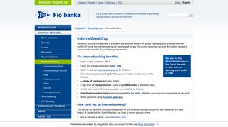 Internetbanking, electronic account management, bank | Fio banka