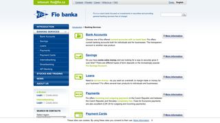 Bank account, savings, loans, Internet banking, payment ... - Fio banka