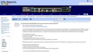 [Internet] Cincinnati Bell ZyXEL router cannot be secured w/ Admin ...