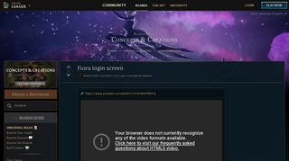 Fiora login screen - league boards - League of Legends