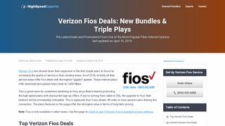 Verizon Fios Deals: New Bundles & Triple Plays From $39.99/month