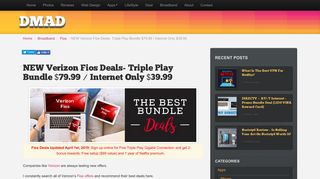NEW Verizon Fios Deals- Triple Play Bundle $79.99 / Internet Only ...