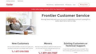 Existing Customers - Frontier Internet - Frontier Communications