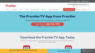FiOS TV App. Watch Frontier TV Everywhere | 855-982-7400