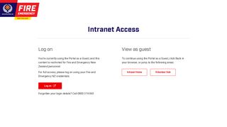 Intranet Access - The Portal - Fire and Emergency New Zealand
