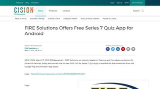 FIRE Solutions Offers Free Series 7 Quiz App for Android - PR Newswire