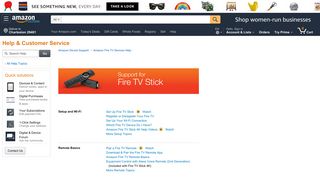 Amazon.com Help: Fire TV Stick Help