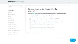 How do I login on the Amazon Fire TV channel? - Vimeo OTT ...