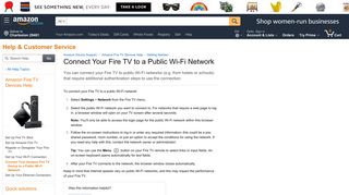 Amazon.com Help: Connect Your Amazon Fire TV Device to a Public ...