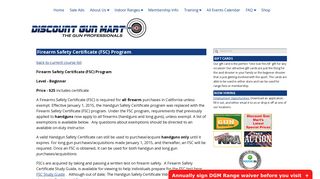 Firearm Safety Certificate (FSC) Program – Discount Gun Mart