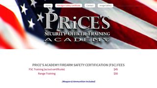 Price's Academy Handgun Safety Certificate (HSC) Fees