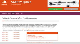 California Firearms Safety Certificates Quizz