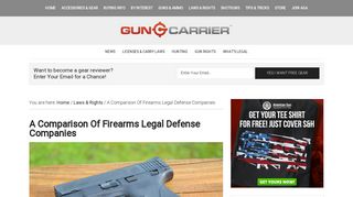 A Comparison Of Firearms Legal Defense Companies - Gun Carrier