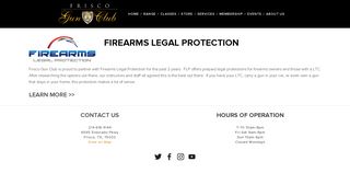 Firearms Legal Protection — Frisco Gun Club