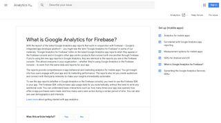 What is Google Analytics for Firebase? - Analytics Help - Google Support