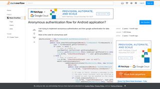 Anonymous authentication flow for Android application? - Stack ...
