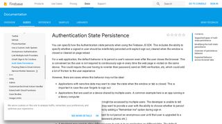 Authentication State Persistence | Firebase