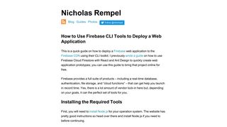 How to Use Firebase CLI Tools to Deploy a Web Application ...
