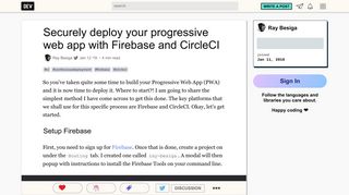 Securely deploy your progressive web app with Firebase and CircleCI ...