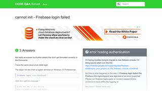 cannot init - Firebase login failed - CODE Q&A Solved