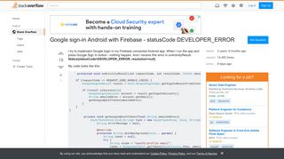 Google sign-in Android with Firebase - statusCode DEVELOPER_ERROR ...