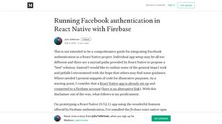 Running Facebook authentication in React Native with Firebase