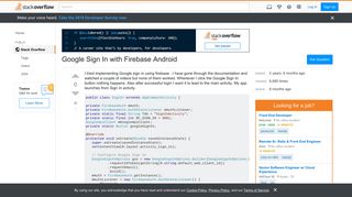 Google Sign In with Firebase Android - Stack Overflow