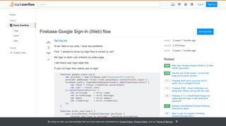 Firebase Google Sign-In (Web) flow - Stack Overflow
