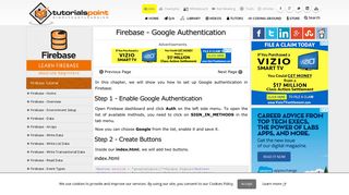 Firebase Google Authentication - Tutorialspoint