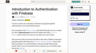 Introduction to Authentication with Firebase - DEV Community