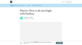 Flutter : How to do user login with Firebase – FlutterPub – Medium