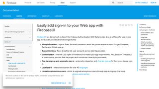 Easily add sign-in to your Web app with FirebaseUI | Firebase
